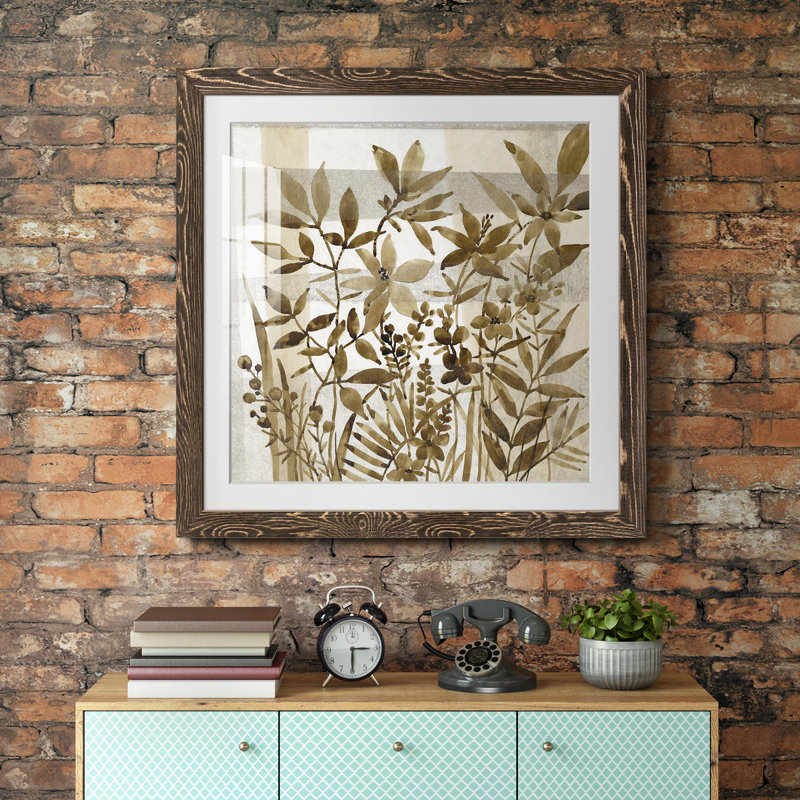 «Neutral Garden II», reproduction encadrée de qualité supérieure - prête à être accrochée, H 27,5 po x l 27,5 po x P 1,5 po