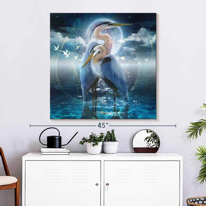 Brampt Celestial Egrets II, 33" H x 33" W