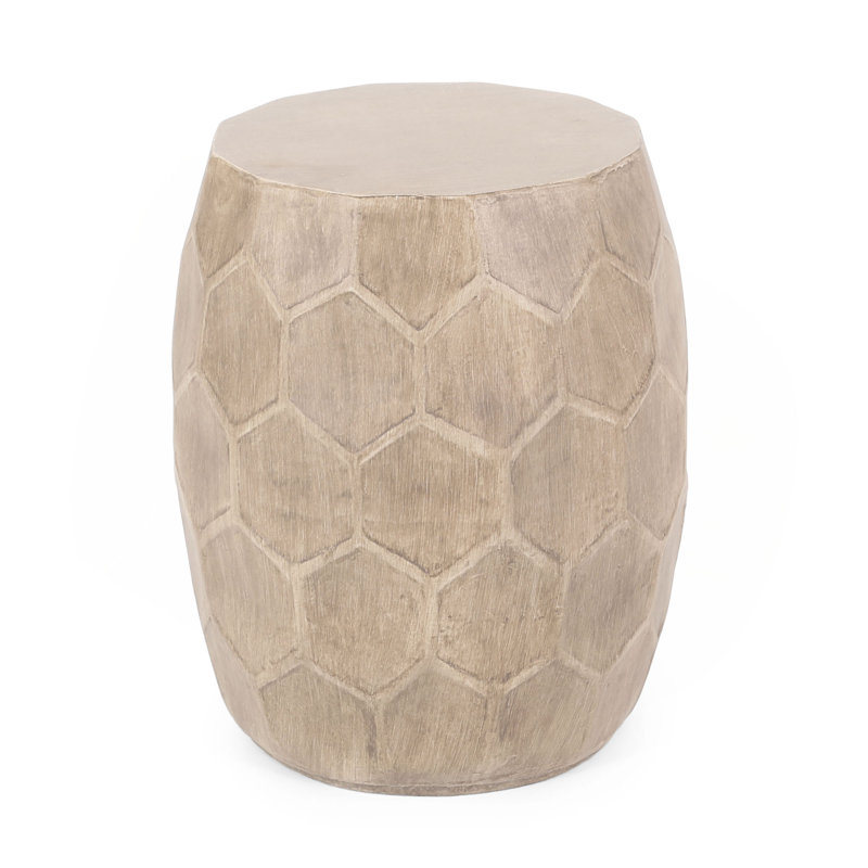 Outdoor Lightweight Concrete Side Table,
