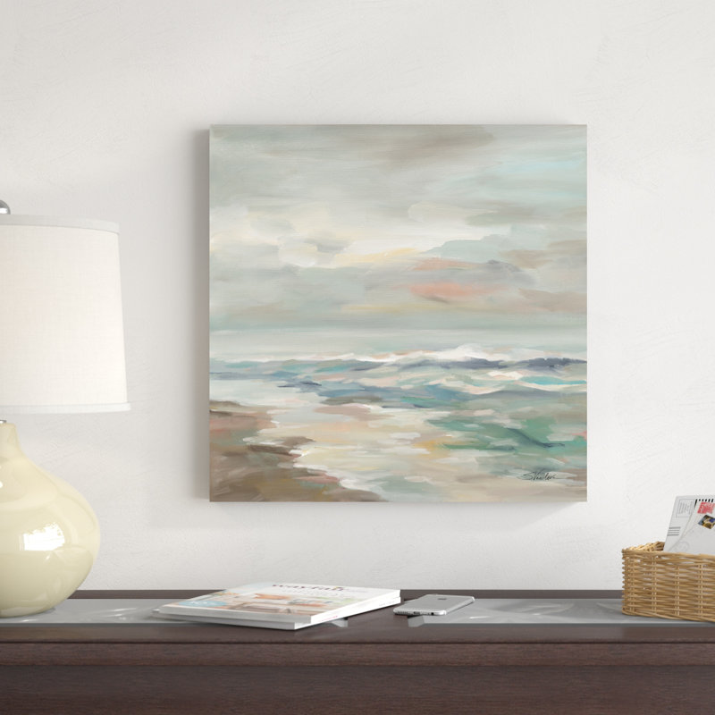 «Pastel Tide» par Silvia Vassileva - peinture sur toile tendue, H 20 po x l 20 po x P 1,25 po