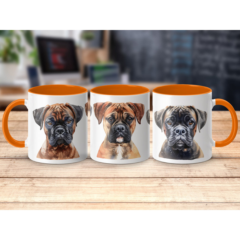 Ceramic Coffee Mug, Orange, 3