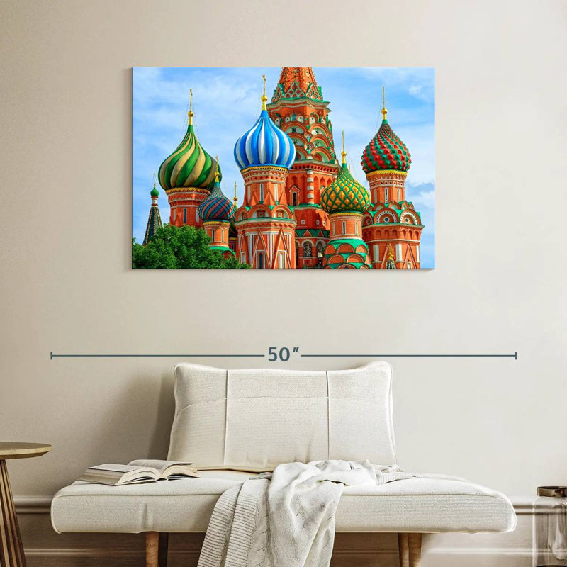 Adella, cathédrale Saint-Basile à Moscou, H 26 po x l 39 po