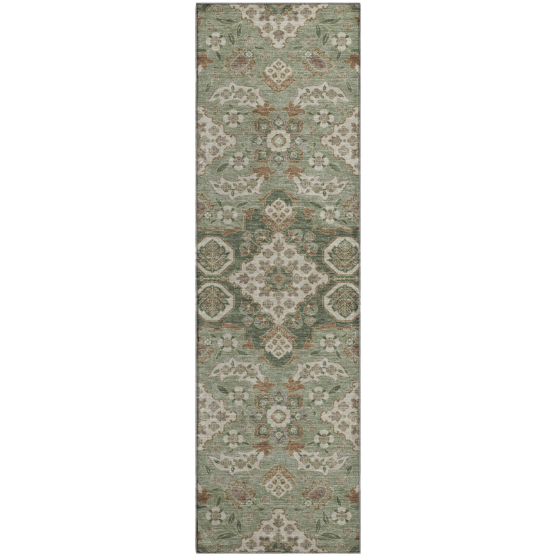 Premium Machine Washable Xamiera AMF1853 Global Rug, Runner 2'3" x 7'6"