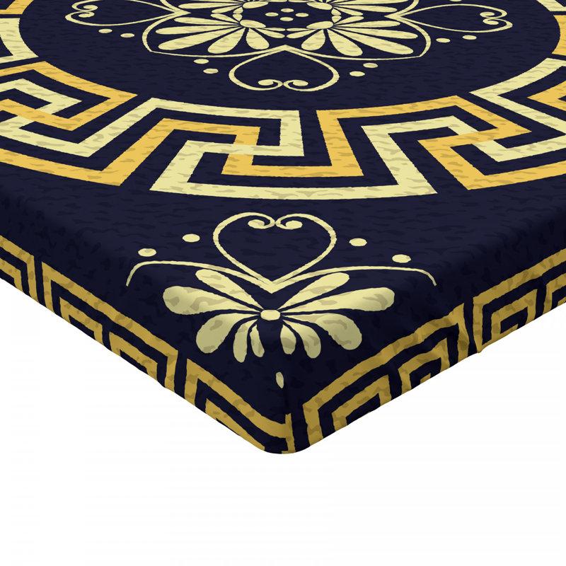 Microfiber Geometric Fitted Sheet, Full Fitted Sheet