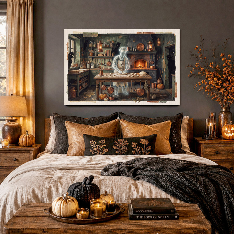 Art mural sur toile, "Ghost Baker", 28"H x 40"W