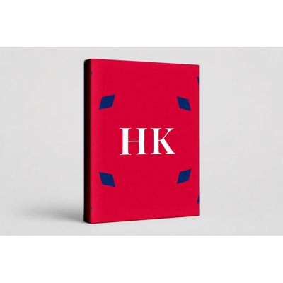 Hong Kong World City Luxury Diamond Monogram — Blue Red White — Canvas Wall Art