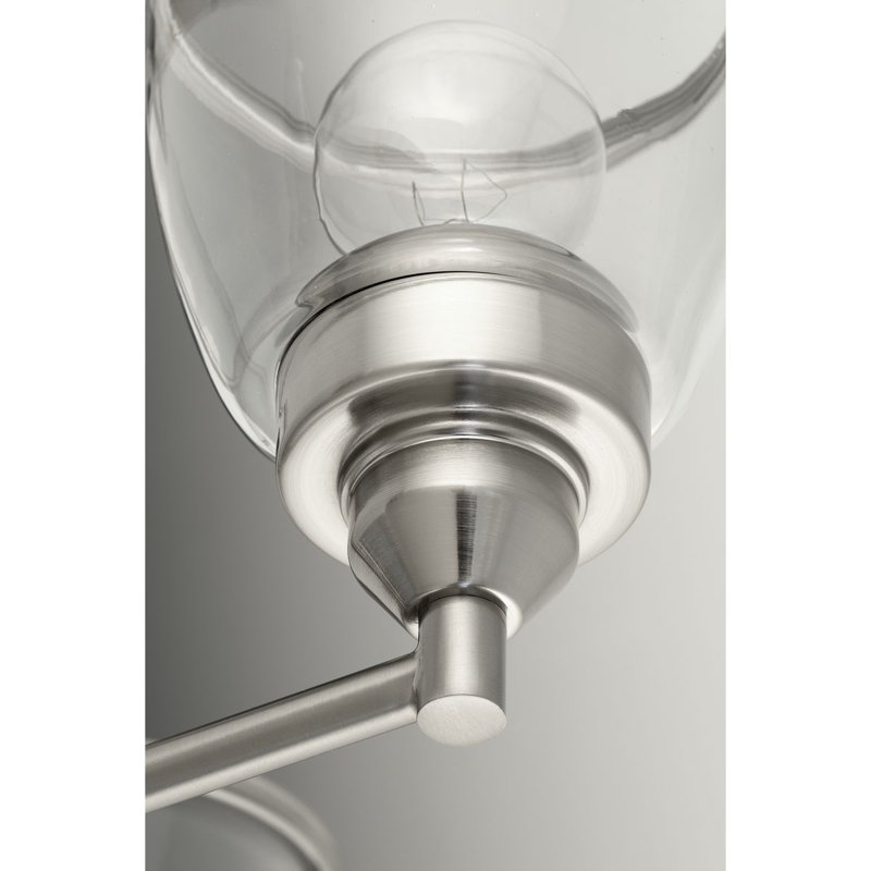 Lustre classique/traditionnel ombré 5 lumières Chaya, Nickel brossé