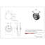 5 Inch Rubber on Aluminum Caster Set with Roller Bearings 2 Brakes 2 Rigid SCC