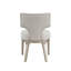 Ensemble de 2 chaises d'appoint en lin et champagne Kasa