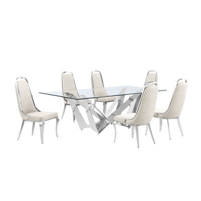 Ensemble de salle à manger rectangulaire L 94 po x l 46 po