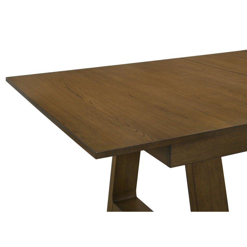 Ensemble de salle à manger 9 pièces : table à rallonge de 40 cm, chaises rembourrées, bois massif, fini chaleureux, mobilier en bois.