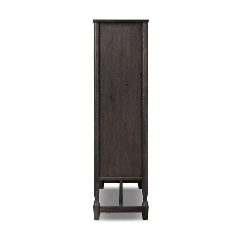 Bari Wide Cabinet, Smoked Black Resawn Oak