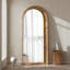 Demi-cercle en bois massif + miroirs pleine longueur en rotin-129870984