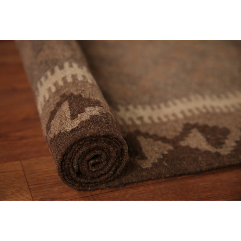 Tapis oriental réversible en laine Kilim 3 x 5