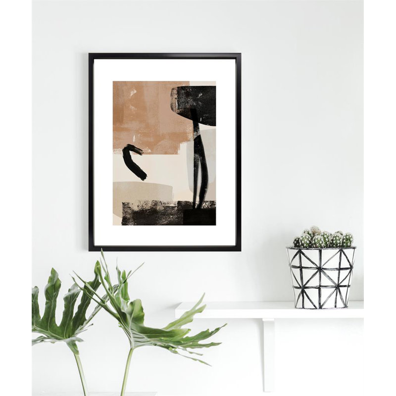 Arrangement III Abstract - Single Picture Frame Print, Matt White, 164.592 cm H x 136.652 cm W