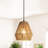 (Set Of 3)7in. Rustic Paper Rattan Woven Pendant Lights With Hand-Woven Basket lampshade-293464783