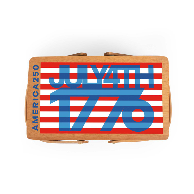 Panier de pique-nique personnel America250 Poppy
