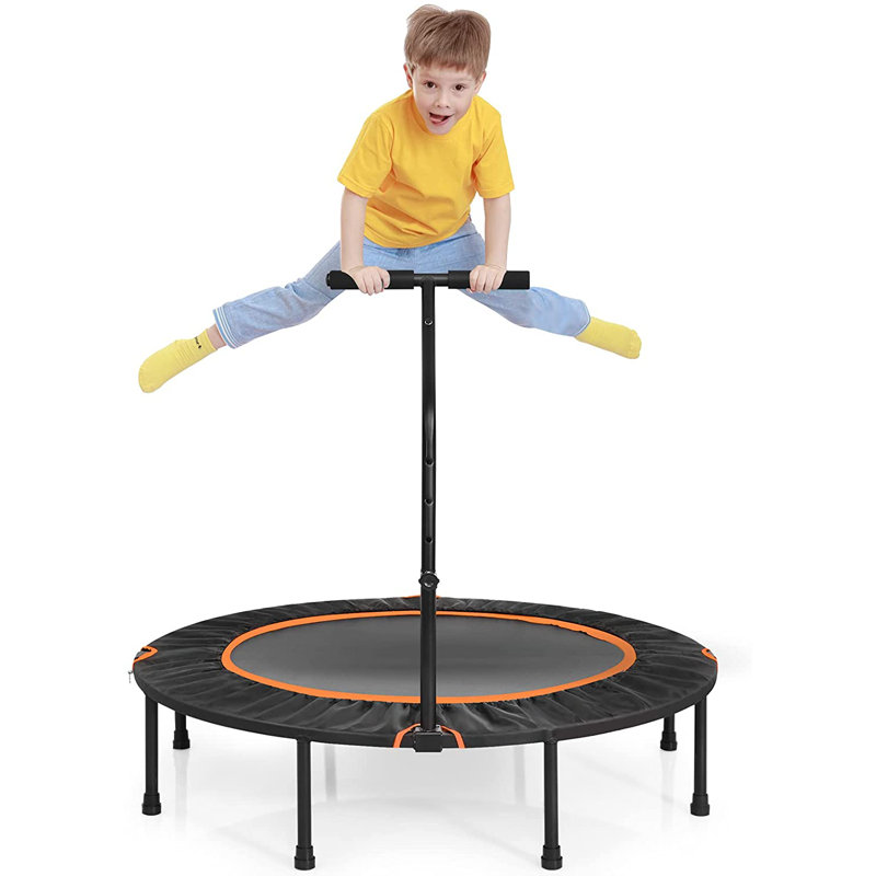 Oglethorpe Freeport Park 120cm Round Fitness Trampoline with Handlebar