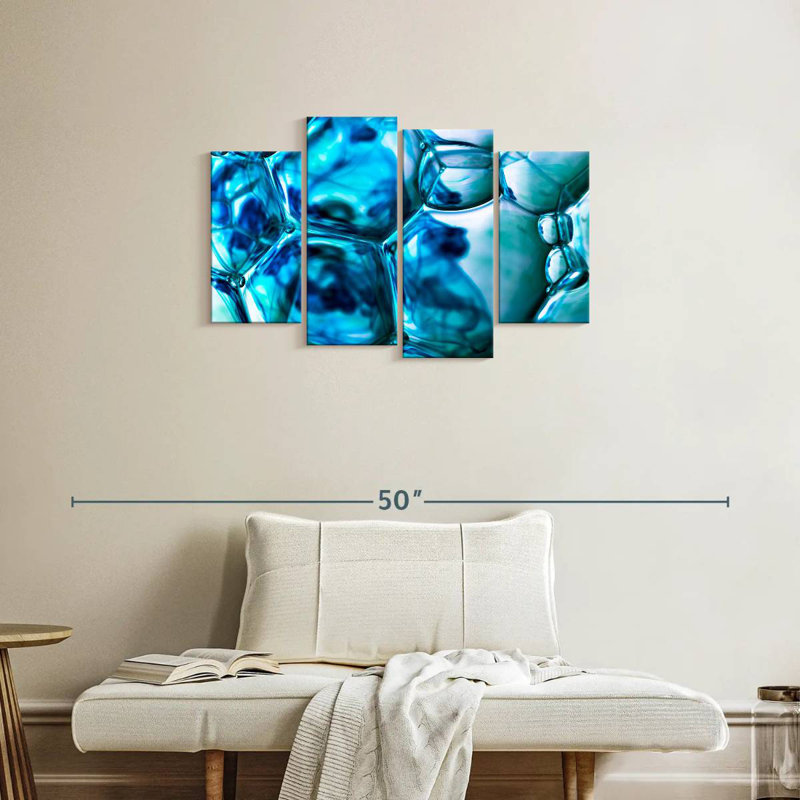 Avery Blue Bubbles, 22" H x 36" W