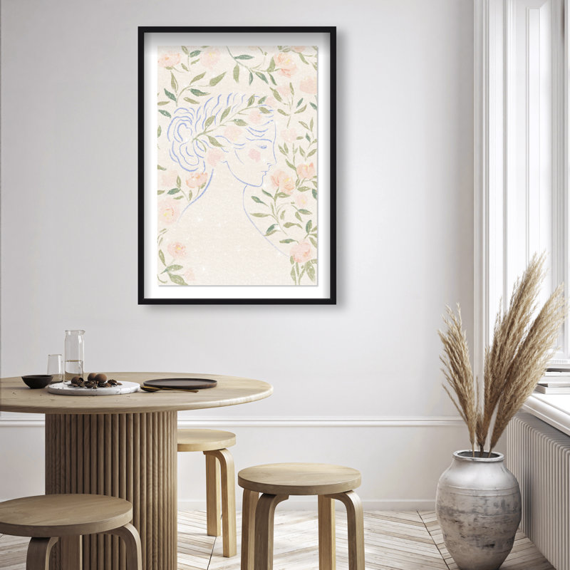 Blooming Hera Print by Oliver Gal, 37.5"H x 25.5"W, Black Shadowbox