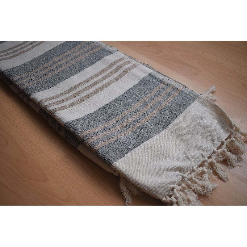Raphaille Throw Blanket, Grey/Brown
