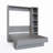 Easy-Lift Murphy Wall Bed with Bookshelf-2075734199-2067747455