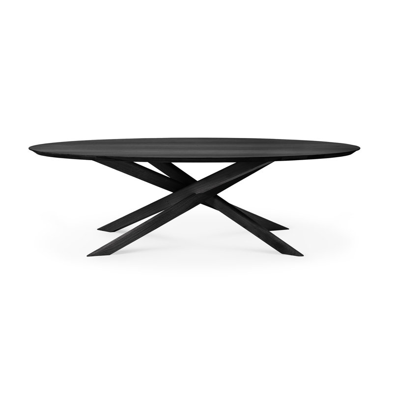 Mikado Solid Oak Dining Table, 54.3" W x 105.1" L
