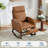 Modern Nursery Rocking Chair, Teddy Upholstered Rocking Chair with Footrest, Comfortable Rocker Chair with Side Pocket, Rocker Chair for Living Room, Bedroom, Nursing Room-608051855-608051852
