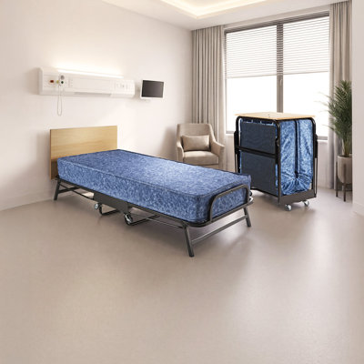 Jay-Be Crown Windermere Folding Bed with Waterproof Deep Sprung Mattress - Single with Mattress Protector & Storage Cover