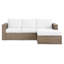 Convene Outdoor Patio Outdoor Patio L-Shaped Sectional Sofa In Cappuccino Grey-88459677