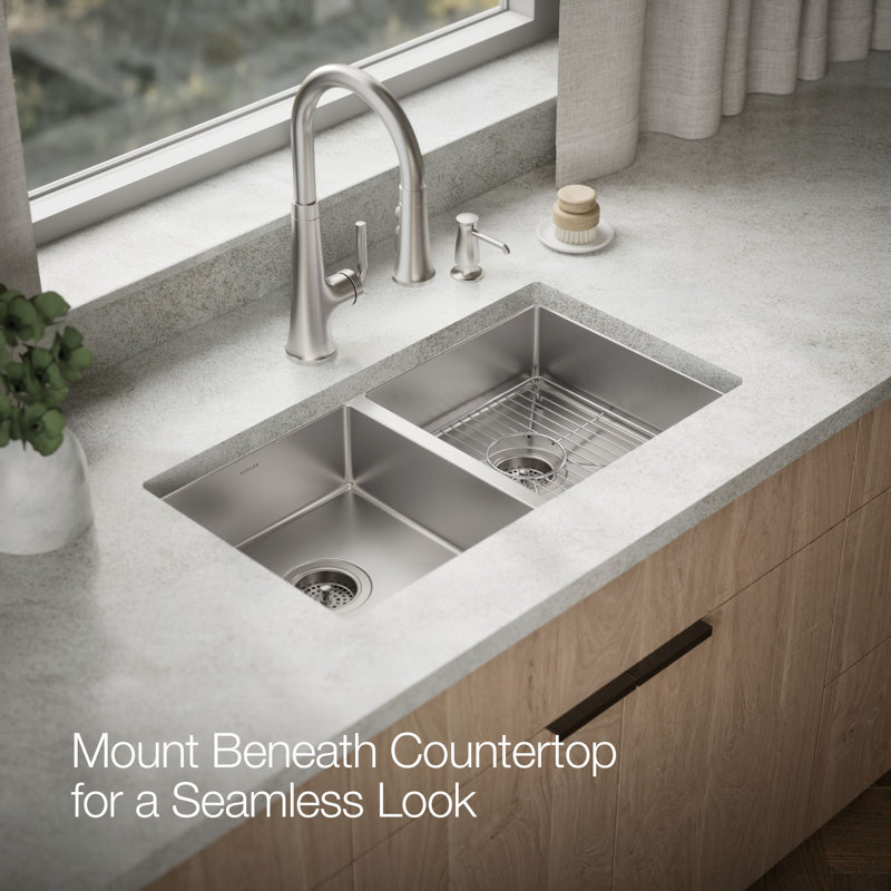 Strive 29-1/2 In. Undermount Double-Bowl Kitchen Sink
