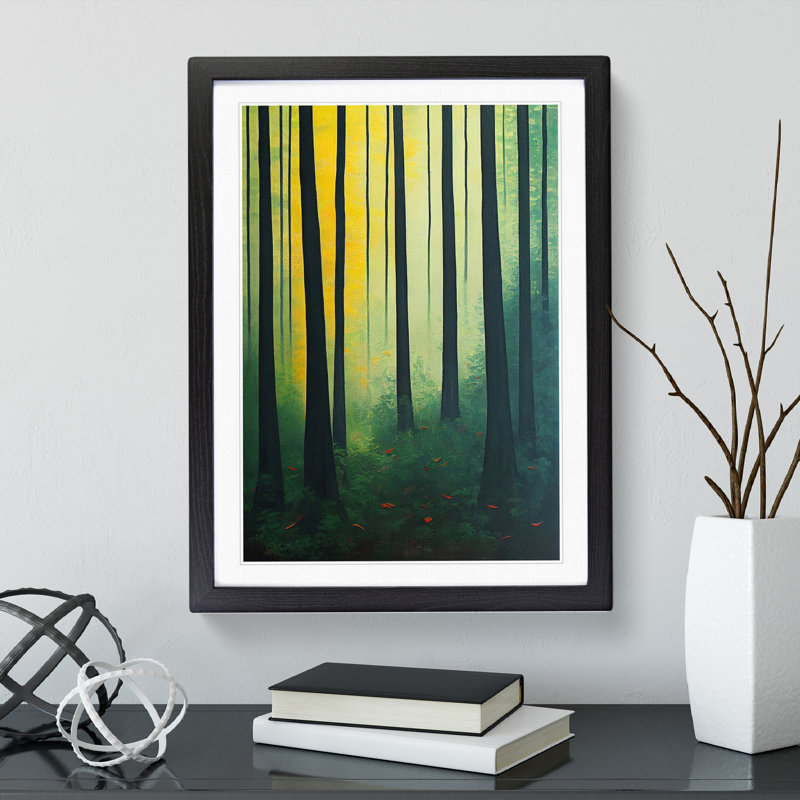 Unspoilt Forest - Single Picture Frame Painting, Black , 64cm H x 46cm W x 2cm D