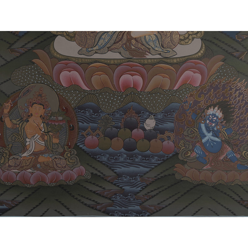 Vajrasattva - divinité bouddhiste tibétaine (Thangka Brocadeless)