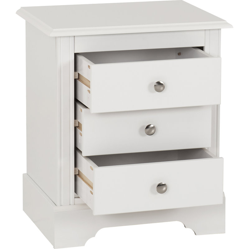 Clarita 3 Drawer Bedside Chest