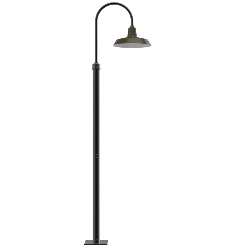 Lampadaire 1 lumière Haleigh (double), H 96 po x l 16,25 po x P 22,5 po, Bronze acajou