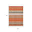 Tapis intérieur / extérieur rayé ivoire et gris 9 'x 12' Coral