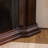 Nut-Brown Solid Wood Freestanding Fireplace