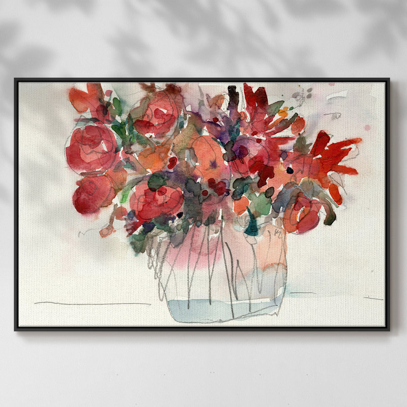 The Small Bunch I, Toile encadrée noire, H 17 po x l 25 po x P 2 po