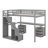 Loft Bed With Two Chest Of Drawers, Desk And Light Strip-244146433-244146439