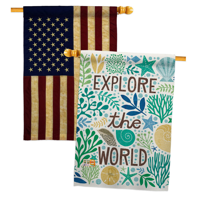 Double Sided 40'' H x 28'' W Polyester House Flag