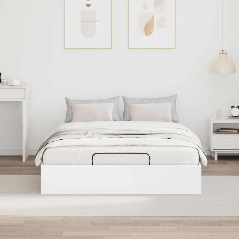 Bed Frame, Double (4'6), White