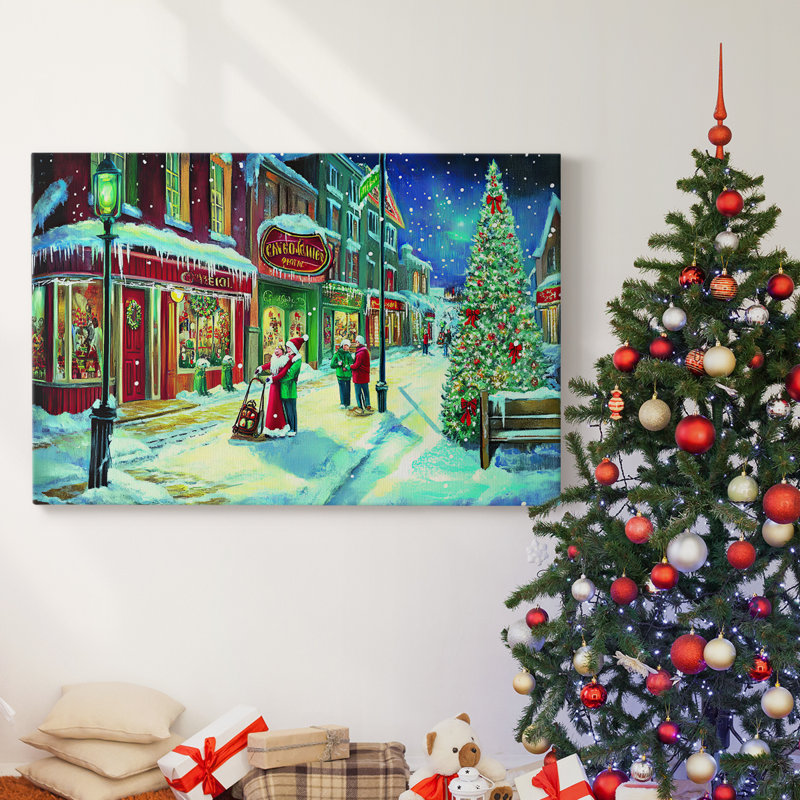 Christmas Holiday Arts - Toile tendue avec châssis XMA171360, H 24 po x l 36 po