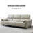 Gray Genuine Leather Standard Sofa cushion couch