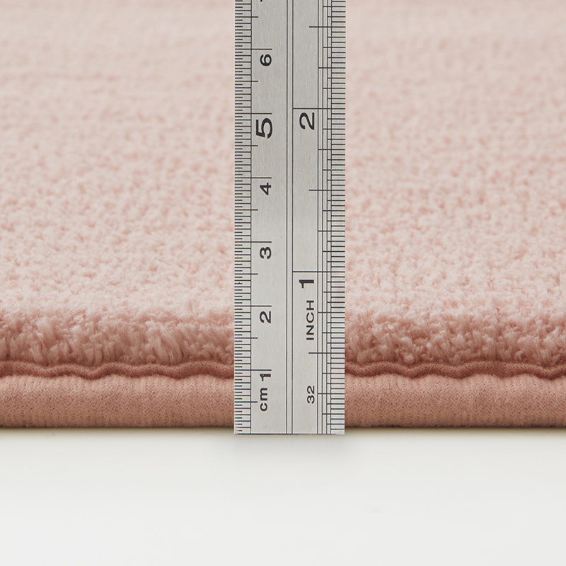 Solid Color Machine Tufted Pashmina Area Rug., Rectangle 80 x 150 cm, Pink