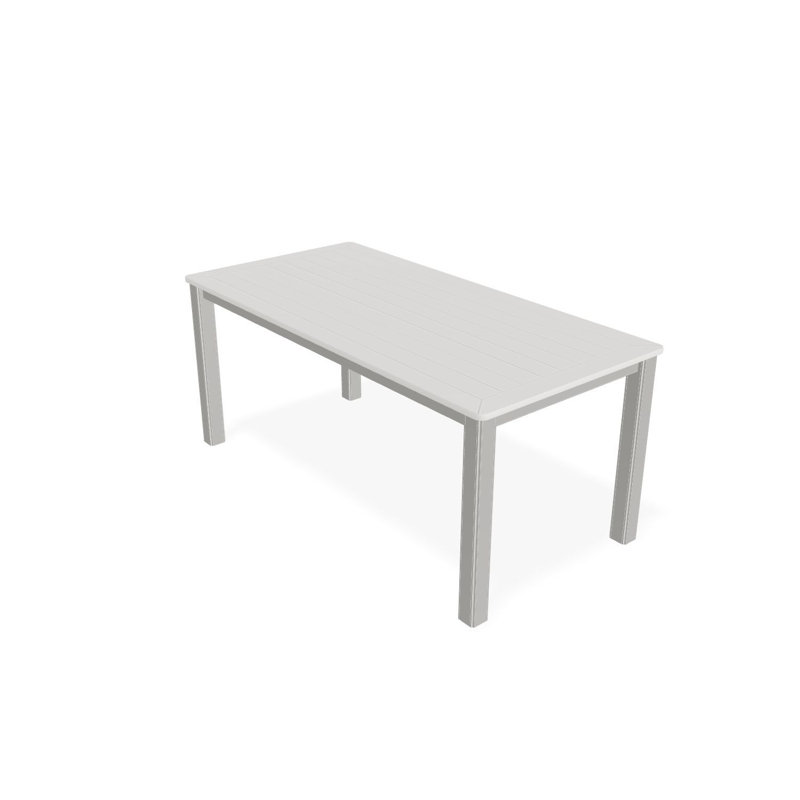 Robinett Rectangular Outdoor Coffee Table , 42'' in. W 21'' in. D, Snow, Snow