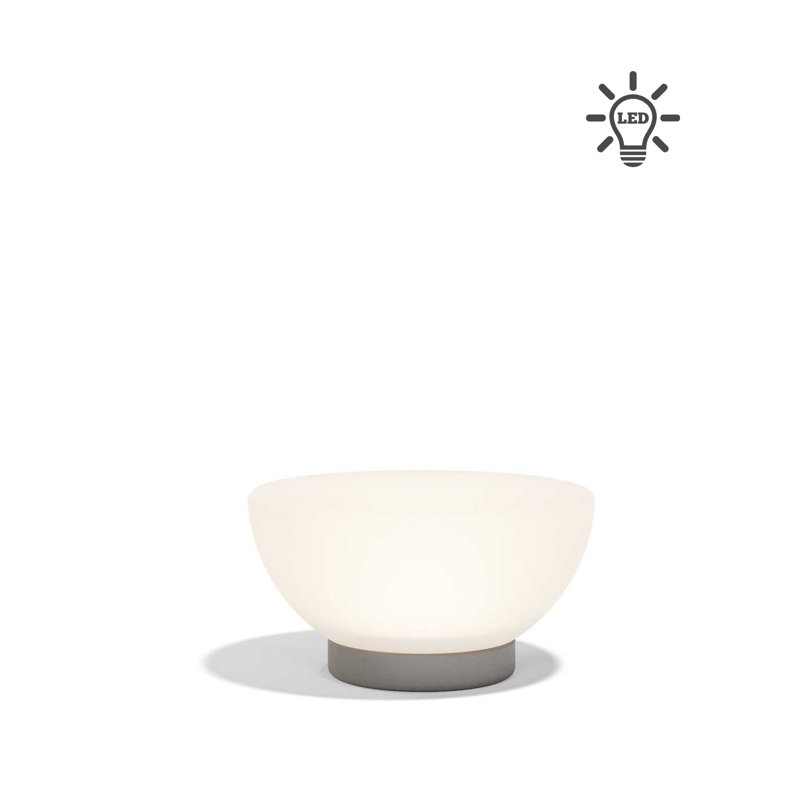 Luna Lamp 23.5" LED Cable, Gray, 13" H x 23.5" W x 23.5" D