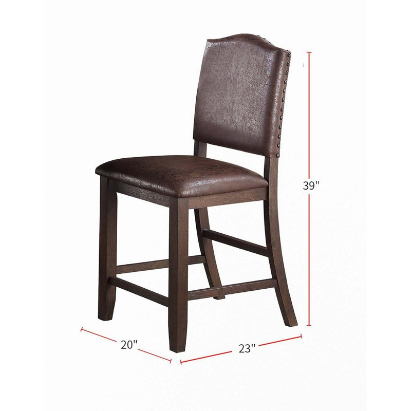 Ensemble de chaises hautes à hauteur de comptoir 2 pièces