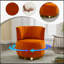Chaises d'appoint pivotantes tonneau avec siège large-130605534