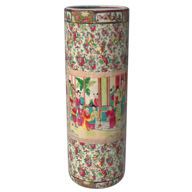 Amalbergas Umbrella Stand, Rose Art Motif