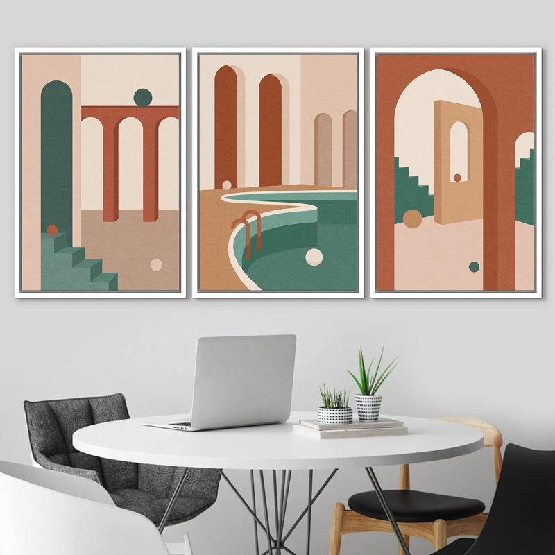 Architecture Building 3 - Pieces, White, 24" H x 48" W